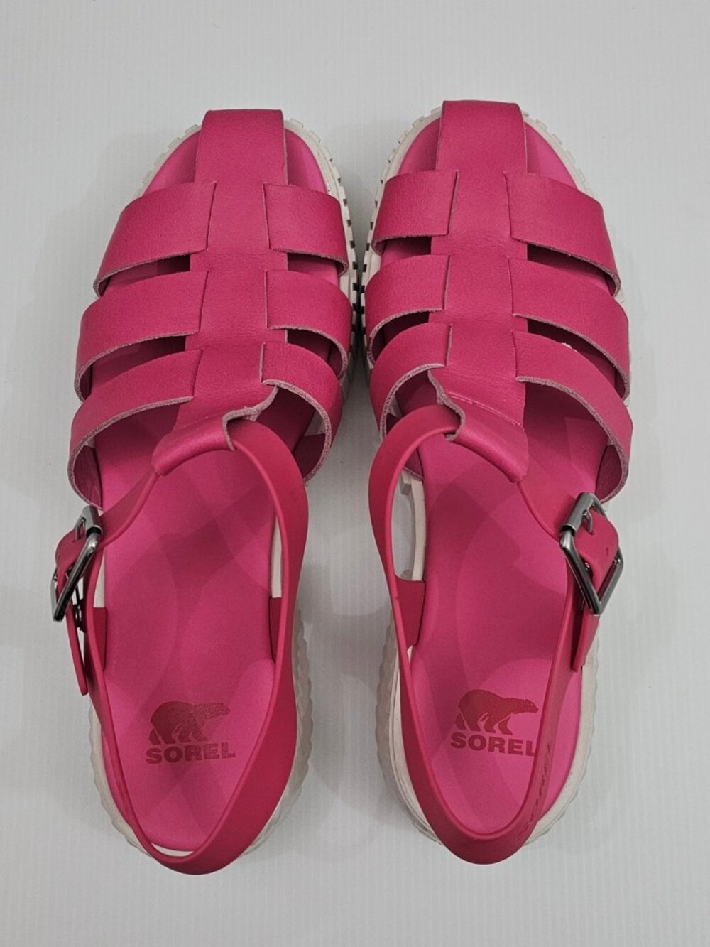 Sorel Ona Fisherman Streetworks Platform Sandal Women 10.5 Pink Chunky Lug Sole - Picture 10 of 16